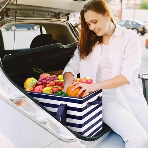 Reusable Grocery Bags 3 Pack, Foldable & Water Resistant Shopping Bags