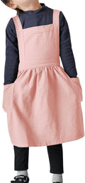 ODIZLI Frill Apron for Women Cotton Cross Back Vintage Ruffle Apron for Garden Cooking Aprons