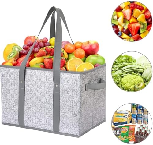 WISELIFE Reusable Grocery Bags [9 Pack],Large Grocery Tote Bag Water Resistant Shopping Bags Foldable Grocery Bag for Clothes,Shoes and Picnic