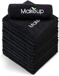 Orighty Microfiber Makeup Remover Cloths, 13 x 13 Inch, 12 Pack Black