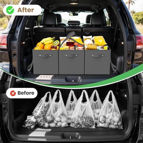 Reusable Grocery Bags 6 PCS, Sturdy Handles & Bottom to Stands Upright