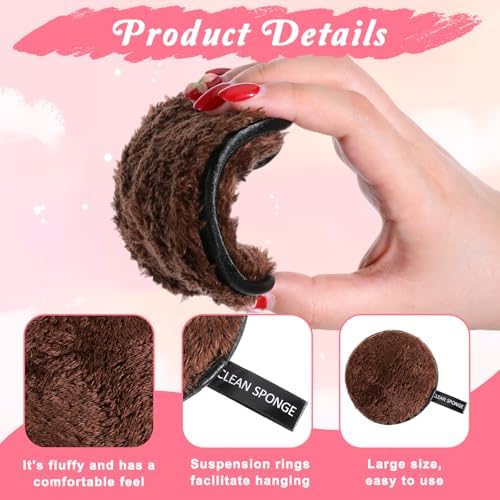 5 Pcs Reusable Cotton Rounds for Face Soft Makeup Remover Pads Washable Makeup Remover Cloth Double-Sided Reusable Makeups Removers Pads for Facial Cleansing 5 Colors