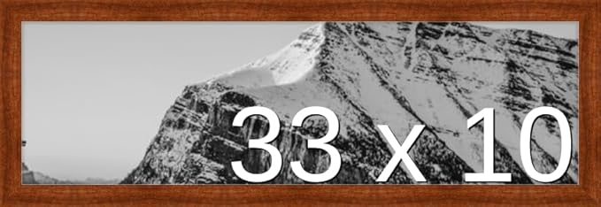 Frame It Easy 33 x 10 Russet Wood Frame