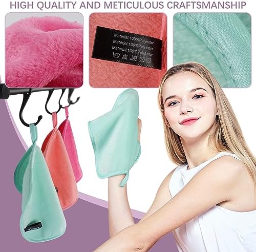 VIVOTE Microfiber Face Cloth Quick Drying Flannel Makeup Remover Pads 6pcs