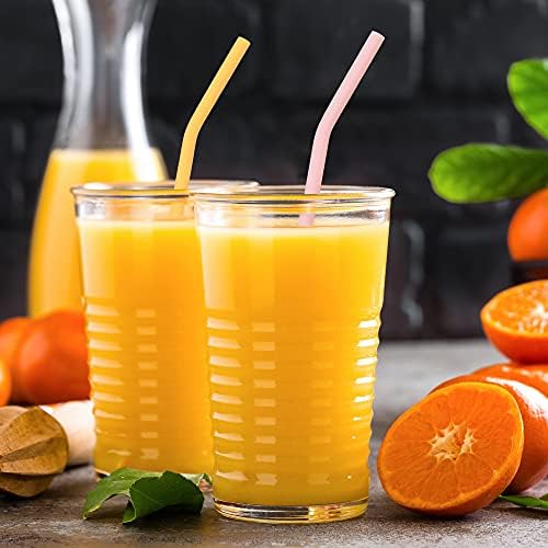 Reusable Silicone Drinking Straws, 8 Pcs Long Flexible Straws with 2 Cleaning Brushes for 20 and 30 oz Yeti/Rtic/Ozark Tumblers, BPA free, no Rubber Taste
