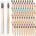 Sieral 480 Pcs Bamboo Toothbrushes Bulk, Soft Bristle Bamboo Toothbrush
