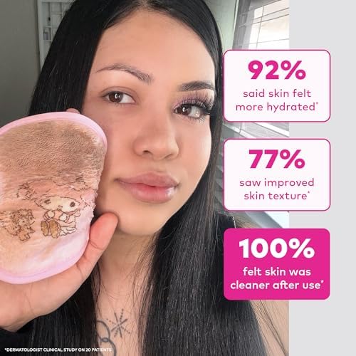 The Original MakeUp Eraser 7-Day Set, Erase All Makeup With Just Water, Including Waterproof Mascara, Eyeliner, Foundation, Lipstick, Sunscreen, and More! Hello Kitty & Friends Go Glamping, 7ct