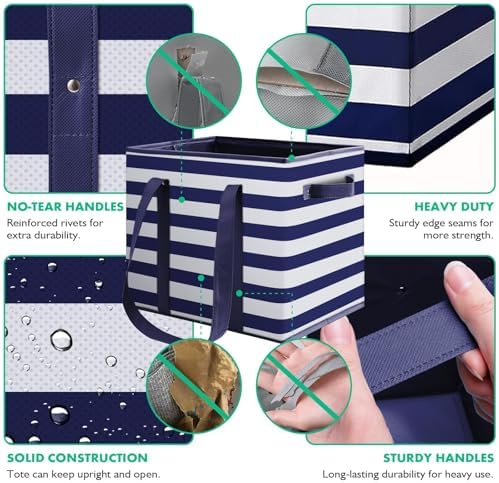 Reusable Grocery Bags 4 Pack, Foldable & Water Resistant Shopping Bags