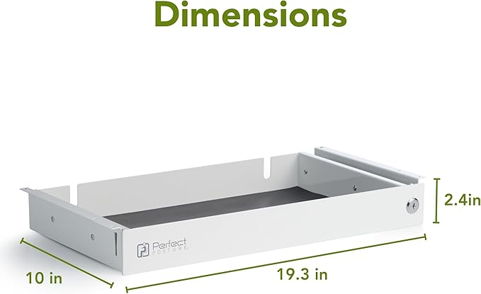 PERFECT POSTURE Max Under Desk Storage Drawer – Large Desk Drawer