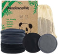 Reusable Makeup Remover Pads 20 Pack Reusable Makeup Cotton Rounds with Laundry Bag|Soft Black Cotton Makeup Remover Pads for Face