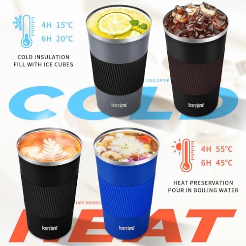 KETIEE Travel Coffee Mug 12oz: Insulated Travel Mug with Leakproof Lid