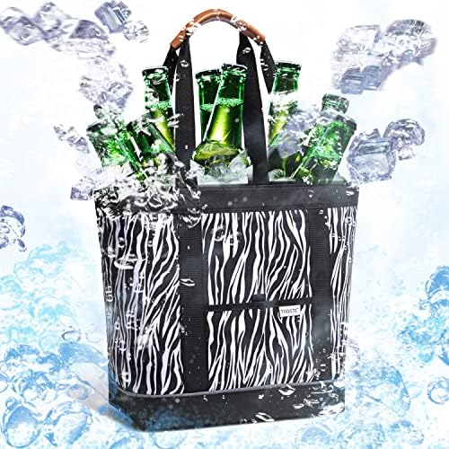 Insulated Cooler Bag Reusable Grocery Tote Bags Transport Large Lunch Box for Women