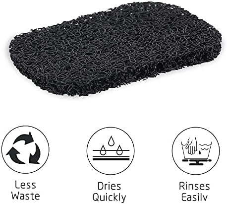 15 Piece Soap Savers Pads - Black BPA Free Holder for Bar Soap, Non-Slip Self Draining Dish Lift for Shower, Kitchen, Bathroom - Tray Bulk Accessories
