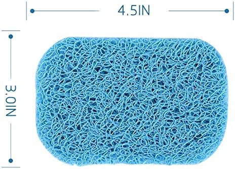 15 Piece Soap Saver,Soap Lift Pad Mat for Bathroom,Soap Dish and Soap Holder Accessory,Blue