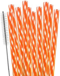 Dakoufish Replacement Straws for StanleylOwalalHydro Jug 40oz 30oz Tumbler,10 Pack 12 Inch Orange Reusable Straws With Cleaning Brush For Stanley Simple Modern Cup,Dishwasher Safe.