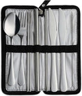 DEVICO Camping Utensils, Stainless Steel Travel Silverware Set with Case