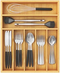 Lifewit Bamboo Silverware Tray for Drawer, 12.9 x 16.5
