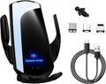 Wireless Car Charger Mount, 15W Automotive Electric Wireless Charger Holder, Car Air Vent Mount Bracket Fast Charging for Most Smartphone, Universal Car Accessories (Black)