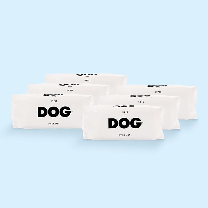 DOG by Dr Lisa - Dog Wipes - Plant-Based, Natural Bathing Wipes for Dogs - Made from 100% Compostable Bamboo - Vet-Created - Vegan, Non-Toxic - 480 Count…