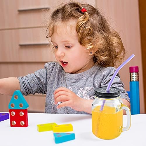 Reusable Silicone Drinking Straws, 8 Pcs Long Flexible Straws with 2 Cleaning Brushes for 20 and 30 oz Yeti/Rtic/Ozark Tumblers, BPA free, no Rubber Taste