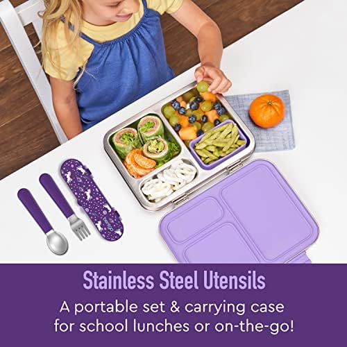 Bentgo Kids Stainless Steel Utensil Set with Fork, Spoon, & Storage Case