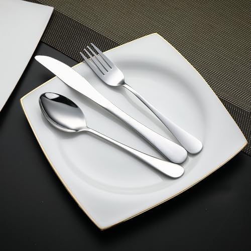 DEVICO Travel Utensils with Case, 5 Piece Portable Silverware Set for Work
