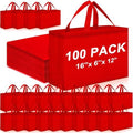 Windyun Reusable Grocery Bags Large Non Woven Shopping Bags with Handles Foldable Portable Tote, 16x6x12 Inch