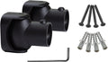Naiture Shower Curtain Rod Single Swivel Flange or Bracket, Black | Solid Zinc Alloy, Fits 1" OD Shower Rods, Ideal for Sloped Ceilings & Corner Showers, Rustproof, Permanent Installation