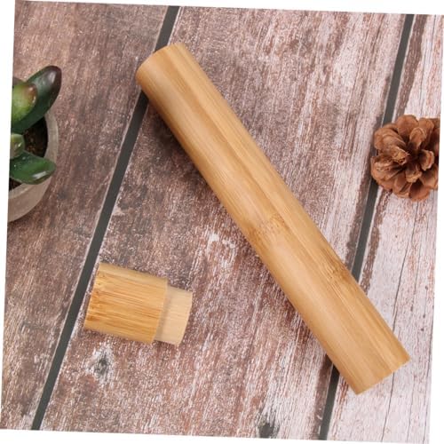 Bamboo Toothbrush Tube Case Handmade Vintage Portable Travel Holder