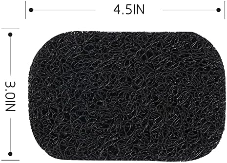 15 Piece Soap Savers Pads - Black BPA Free Holder for Bar Soap, Non-Slip Self Draining Dish Lift for Shower, Kitchen, Bathroom - Tray Bulk Accessories
