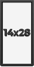 14x28 Shadow Box Frame Black | 1 Inch Deep Solid Wood Shadowbox Display Frame |