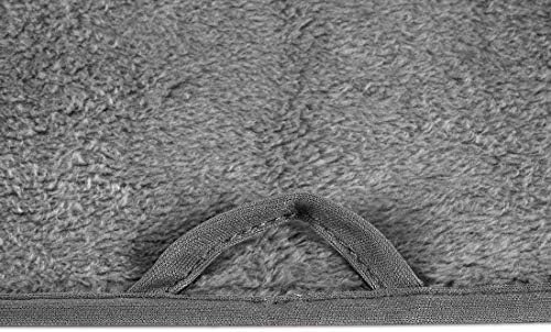 Eurow Reusable Makeup Remover Cloths, Soft Microfiber Face Towels for All Skin Types, Chemical-Free, Protective, Machine Washable, Gentle & Effective Facial Cleansing, 8"x16", Gray, 2-Pack