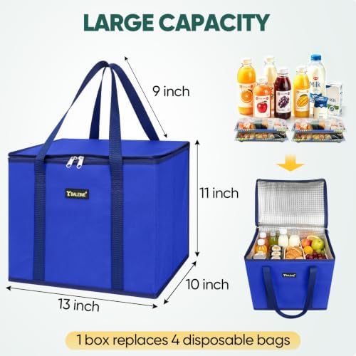 BALEINE 1PK Insulated Reusable Grocery Bag, Heavy Duty Shopping Tote