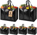 6 Pack Reusable Grocery Bags with Handles Waterproof Shopping Tote Bags