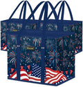 BALEINE 3PK Reusable Grocery Bags, Heavy Duty Shopping Tote Bag
