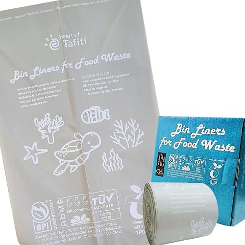 Compostable Trash Bags 4 Gallon, Small Compost Bags for Countertop Bin and Kitchen Food Scrap Waste, US BPI ASTM D6400 Certified, Extra Strong and Leakproof, Unscented, 100 Count