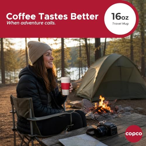 Copco Acadia Travel Mug, 16-Ounce, Cherry Red