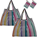 KINGMAS Reusable Grocery Bags, Eco-Friendly Folding Tote Shopping Bag fits in Pocket, Washable Waterproof Nylon Pouch Bags