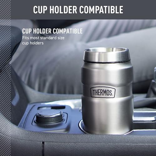 THERMOS Stainless King Stainless Steel Tumbler, 16oz, Matte Light Blue