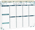 Thboxes Weekly To Do List Notepad, 8.5"x11" Desk Planner 52 Sheets, Blue