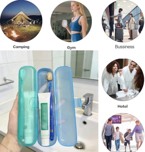 2 Packs Breathable Toothbrush Travel Case, Travel Tongue Scraper Case