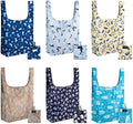 Reusable Grocery Bags 6 Pack Foldable, Washable Large Tote for Shopping