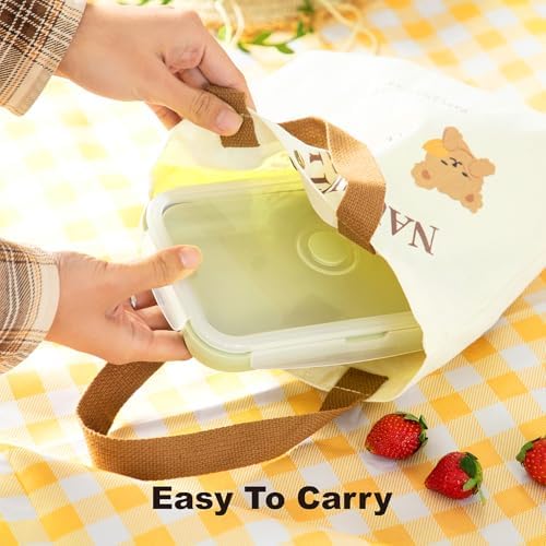 Collapsible Food Storage Containers with Airtight Lid 40.5oz 4 Pack