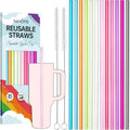 NiHome 12-Pack Plastic Reusable Straws Fit for Stanley 40 30 64 oz Tumbler