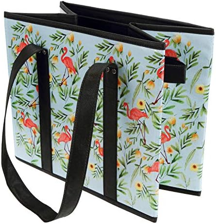 Foraineam Reusable Grocery Bags Set Durable Heavy Duty Tote Bag Collapsible Grocery Shopping Box Bag with Reinforced Bottom