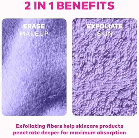 The Original MakeUp Eraser 7-Day Set, Erase All Makeup with Just Water, Including Waterproof Mascara, Eyeliner, Foundation, Lipstick, Sunscreen, and More! Dewy Glow, 7ct.