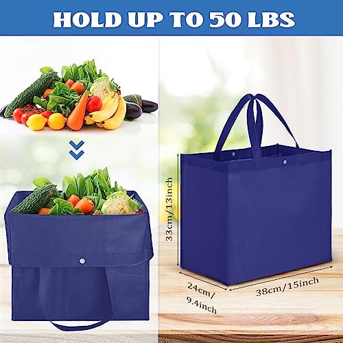 Zhehao 60 Pcs Reusable Grocery Shopping Bags, Non Woven Tote, Multicolor