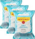 Face Wipes, Burt's Bees Facial Cleansing, Makeup Remover Towelettes, 3 in 1 Hydrating Micellar Cleanser with Coconut & Lotus Water, 90 Count (Packaging May Vary)
