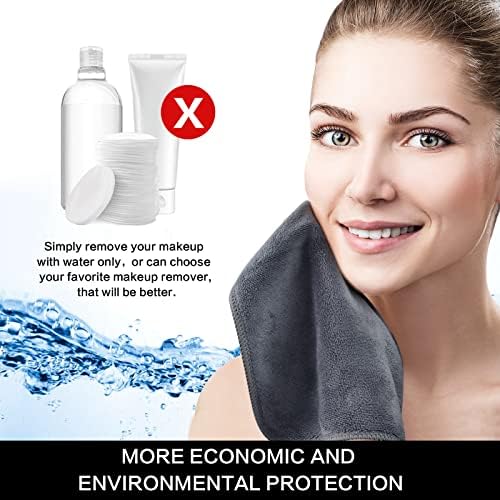 Microfiber Facial Cloths Fast Drying Washcloth 12inch x 12inch Grey 10 pack