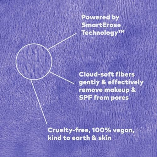 The Original MakeUp Eraser 7-Day Set, Erase All Makeup with Just Water, Including Waterproof Mascara, Eyeliner, Foundation, Lipstick, Sunscreen, and More! Dewy Glow, 7ct.